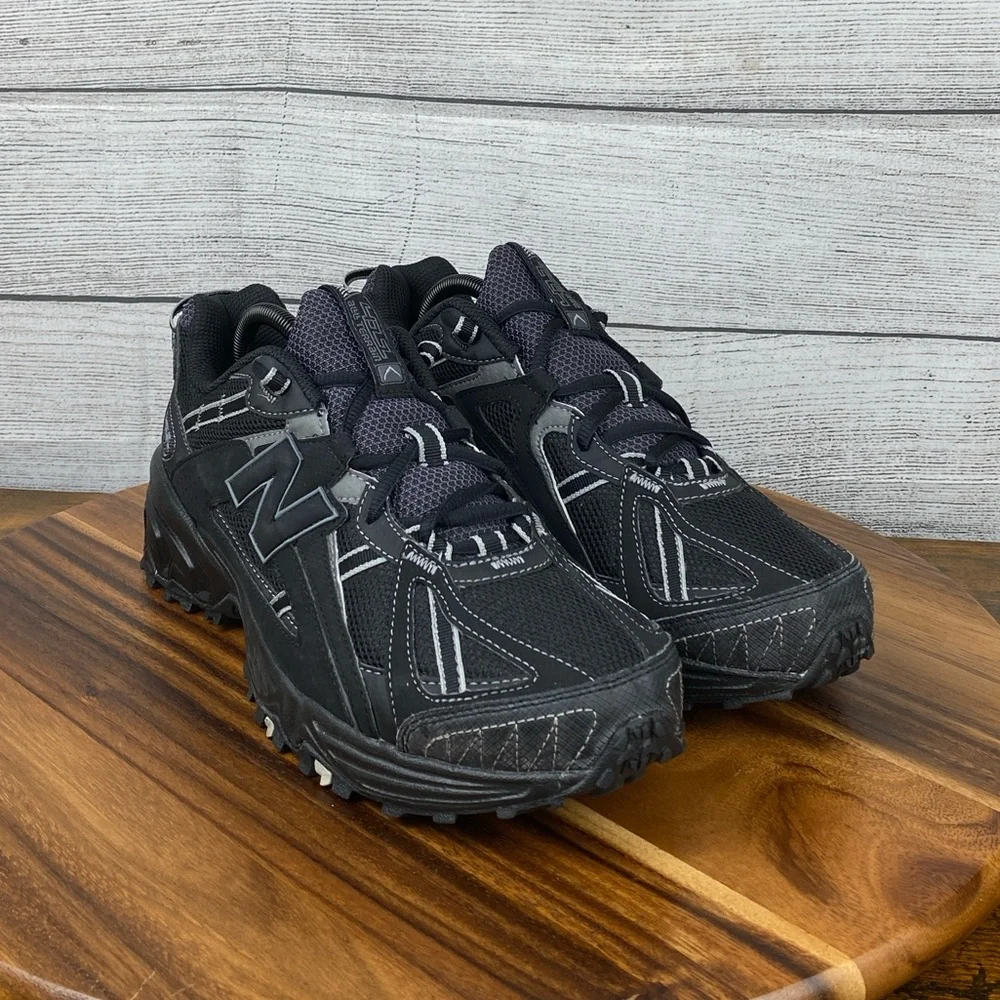 New Balance 411 All Terrain Black Gray Men’s Shoes MT411BG Sneaker Size 9.5 Wide